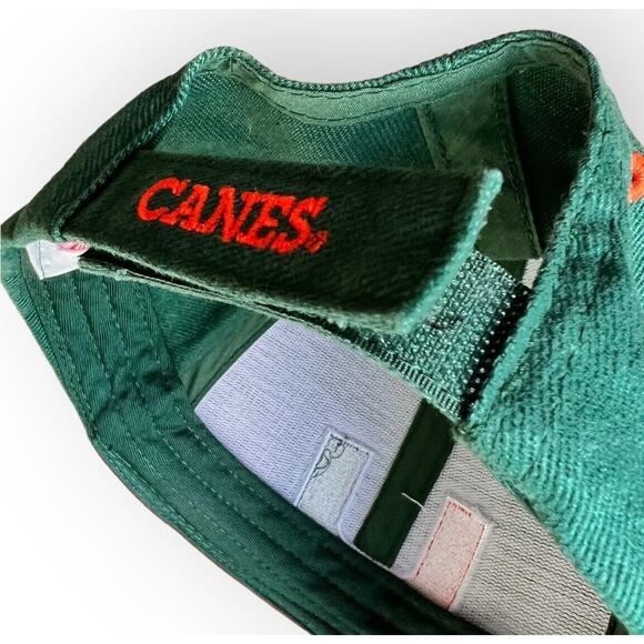 Miami Hurricanes Hat Canes Cap Green Adjustable College Football Teamwear Sports - Picture 9 of 9